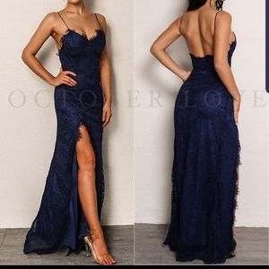 Navy formal prom, pageant, HOCO, evening gown